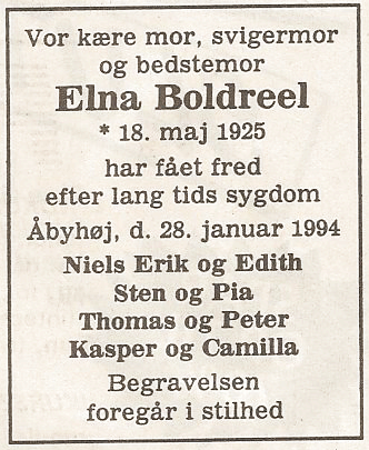 Elna Boldreel Ddsannonce 1994